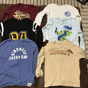 Toddler graphic long sleeve shirts (lot of 6)